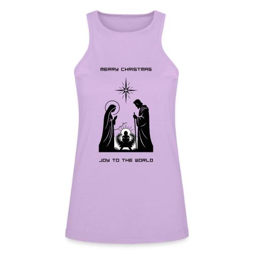 Joy to the World T-Shirt | Minimalist Nativity - American Apparel Women’s Racerneck Tank
