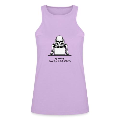 My Anxiety Has a Bone to Pick With Me T-Shirt - American Apparel Women’s Racerneck Tank