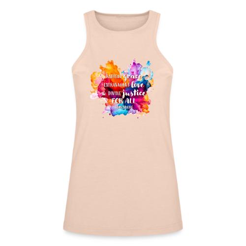 Grace Love Justice Color Splash - American Apparel Women’s Racerneck Tank