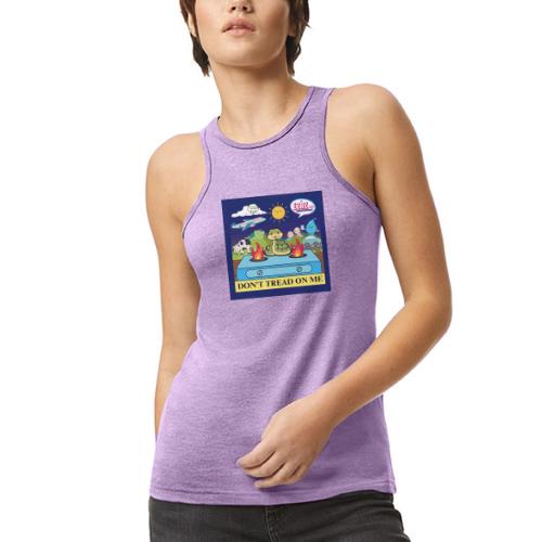 Freedom Square Design - American Apparel Women’s Racerneck Tank