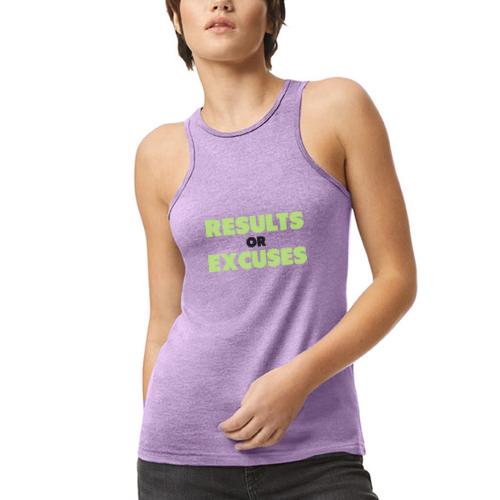 Results Or Excuses - American Apparel Women’s Racerneck Tank