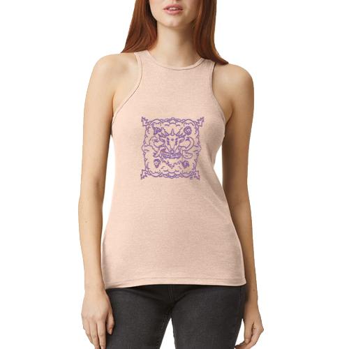 Revelation Lamb Purple - American Apparel Women’s Racerneck Tank