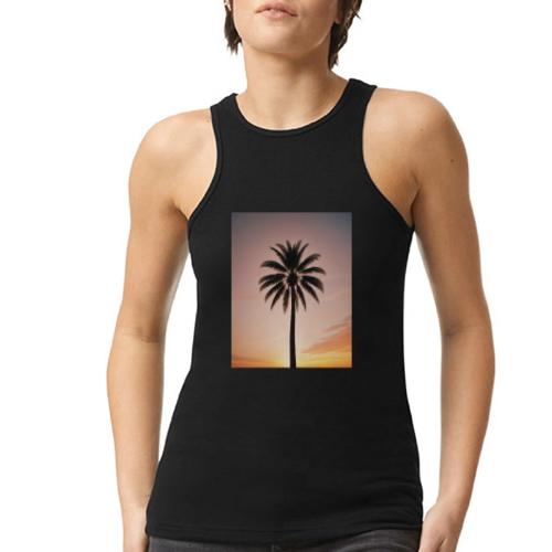 palm peace - American Apparel Women’s Racerneck Tank