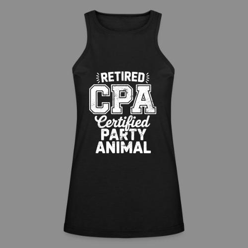 Retired CPA Party Animal Vintage - American Apparel Women’s Racerneck Tank