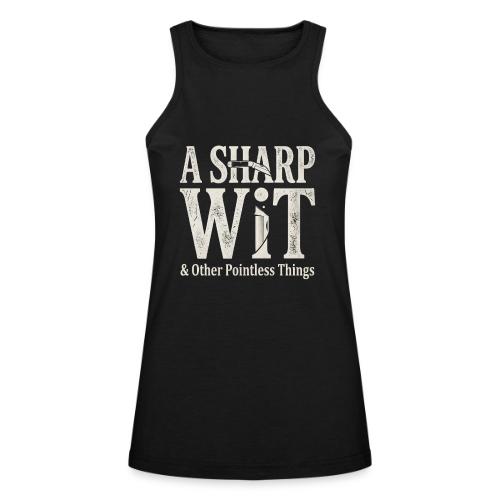 A Sharp Wit & Other Pointless Things - Knife Pun - American Apparel Women’s Racerneck Tank