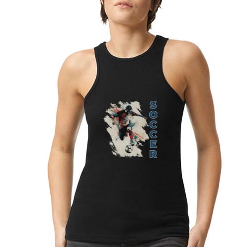 Soccer Power Move - American Apparel Women’s Racerneck Tank