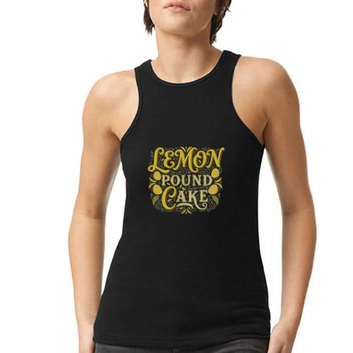 Lemon Pound Cake Vintage Flourish - American Apparel Women’s Racerneck Tank