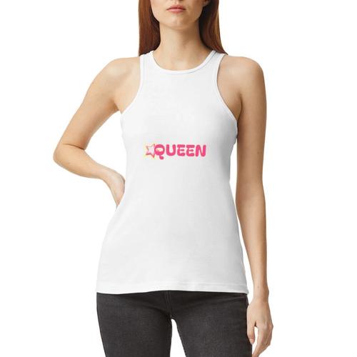 queen high resolution logo transparent 1 - American Apparel Women’s Racerneck Tank