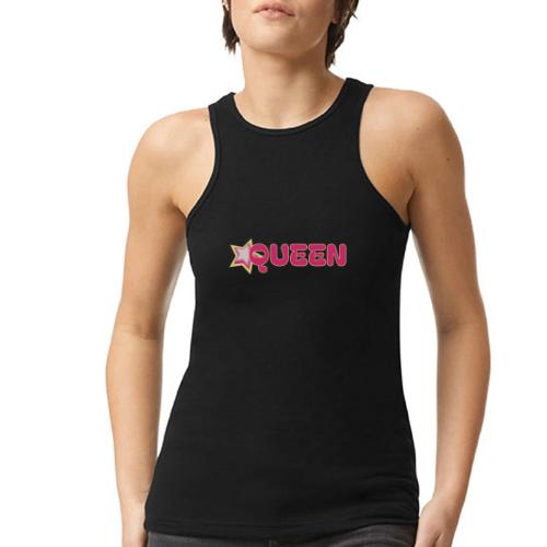 queen high resolution logo transparent 1 - American Apparel Women’s Racerneck Tank