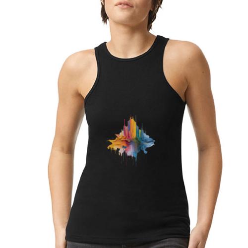Impasto Spectrum - American Apparel Women’s Racerneck Tank