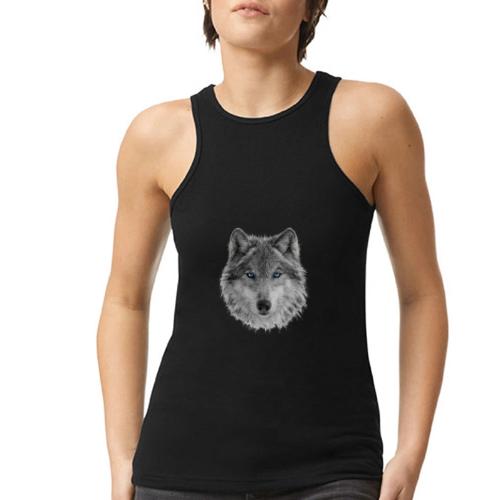 Frost-Eyed Alpha - American Apparel Women’s Racerneck Tank