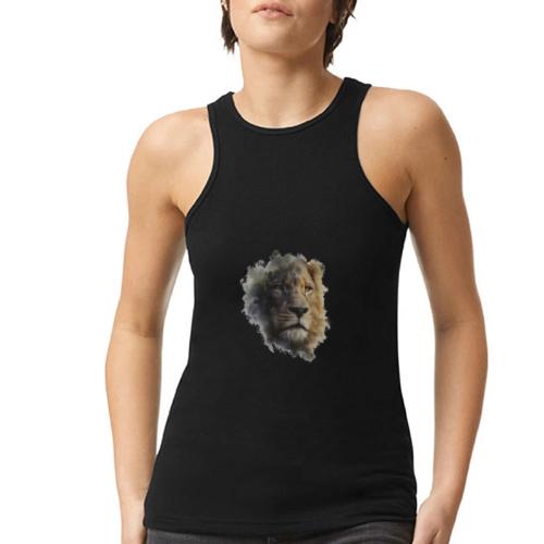 Forest-Soul Lion - American Apparel Women’s Racerneck Tank