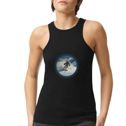 Skiing Power Moves - American Apparel Women’s Racerneck Tank