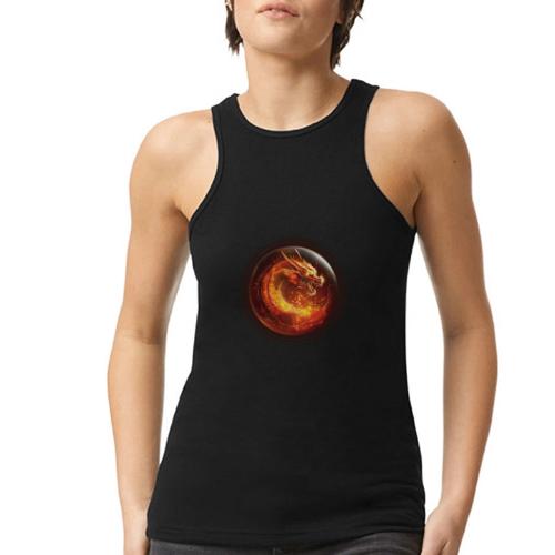 Shadow Dragon Rise - American Apparel Women’s Racerneck Tank