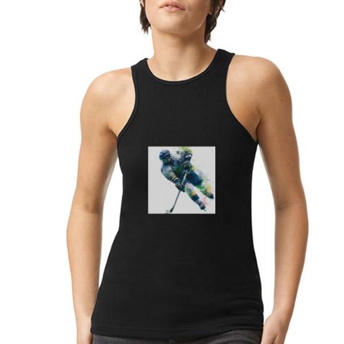 Hockey: Frozen Motion - American Apparel Women’s Racerneck Tank