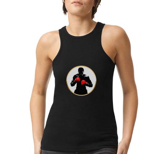 Boxing: Golden Ring Fighter - American Apparel Women’s Racerneck Tank