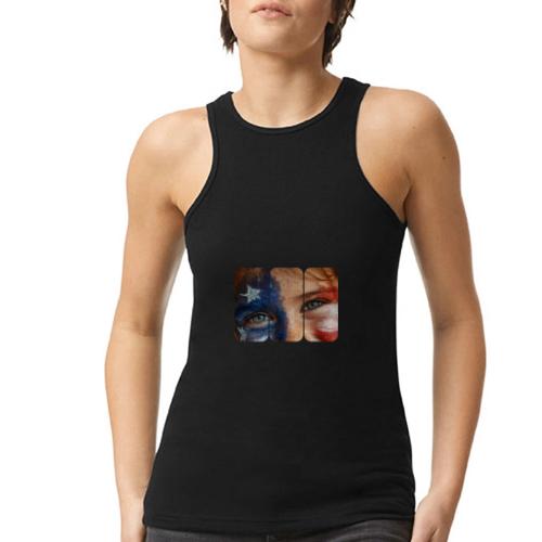 USA: Patriot Gaze - American Apparel Women’s Racerneck Tank
