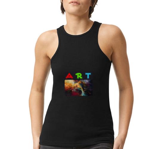 Waves of Art - American Apparel Women’s Racerneck Tank