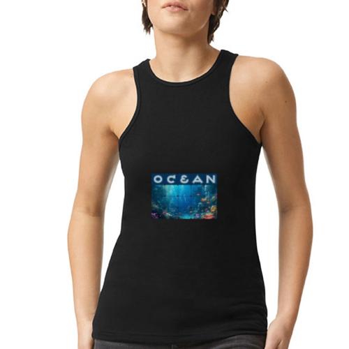Ocean: Coral Carnival - American Apparel Women’s Racerneck Tank