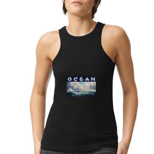 Ocean: Waves of Fury - American Apparel Women’s Racerneck Tank