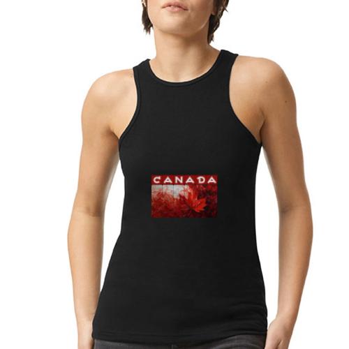 Canada Painted Pride - American Apparel Women’s Racerneck Tank