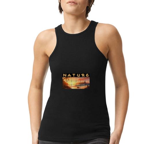 Nature: Tropical Twilight - American Apparel Women’s Racerneck Tank