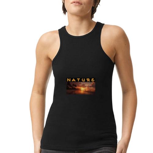 Nature: Sunset Serenity - American Apparel Women’s Racerneck Tank