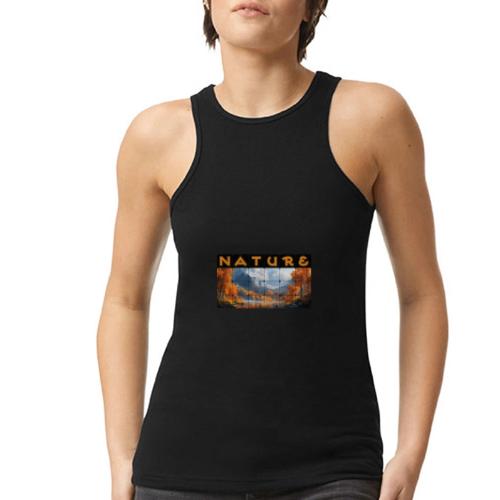 Nature: Golden Autumn Escape - American Apparel Women’s Racerneck Tank