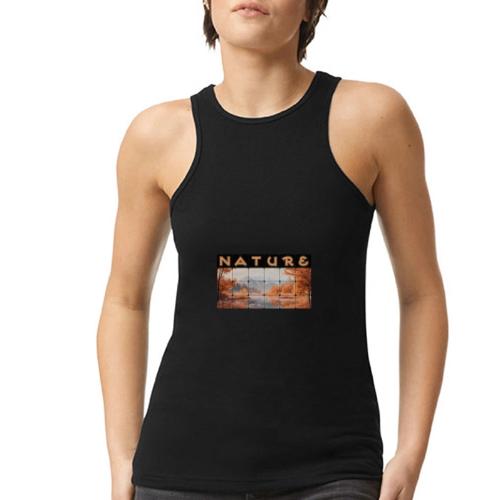 Nature: Autumn Glow - American Apparel Women’s Racerneck Tank