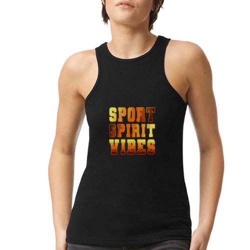Sport Spirit Vibes Gradient - American Apparel Women’s Racerneck Tank
