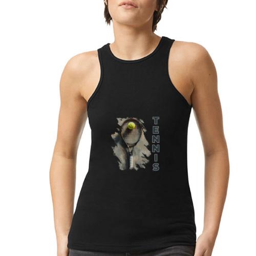 Tennis Power Play - American Apparel Women’s Racerneck Tank