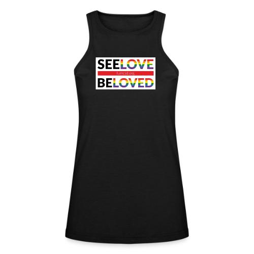 FUMCSD See Love, Be Loved: white design background - American Apparel Women’s Racerneck Tank