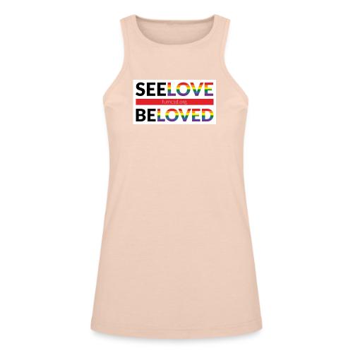 FUMCSD See Love, Be Loved: white design background - American Apparel Women’s Racerneck Tank