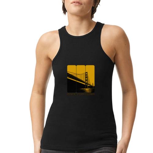 Golden Gate Bold Icon - American Apparel Women’s Racerneck Tank