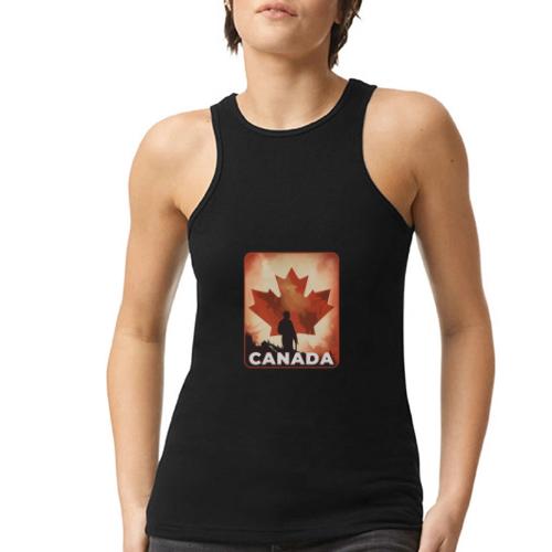Canada Stands Tall - American Apparel Women’s Racerneck Tank