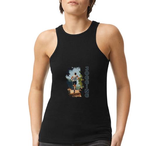 Jogging Vibes - American Apparel Women’s Racerneck Tank