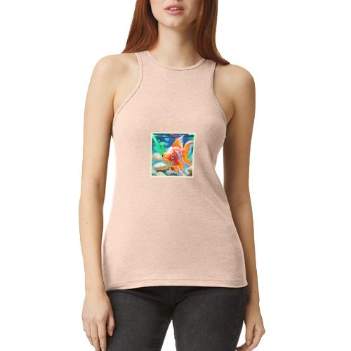 Elegant Aquarium Pet Fish - American Apparel Women’s Racerneck Tank