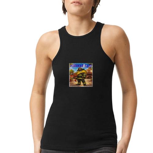 Fireman Taco - American Apparel Women’s Racerneck Tank