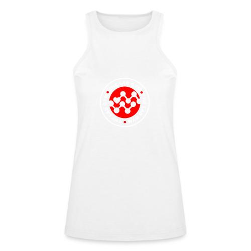 The Lab Circle Logo with heart White - American Apparel Women’s Racerneck Tank