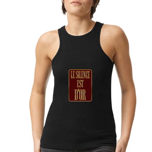 Silence is golden - American Apparel Women’s Racerneck Tank