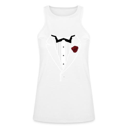 Tuxedo w/White Lapel - American Apparel Women’s Racerneck Tank