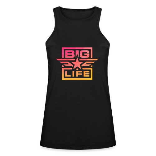 Big Life Pink/Yellow - American Apparel Women’s Racerneck Tank