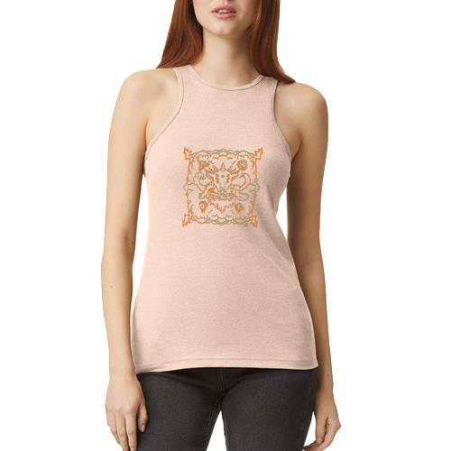 Revelation Lamb Orange - American Apparel Women’s Racerneck Tank