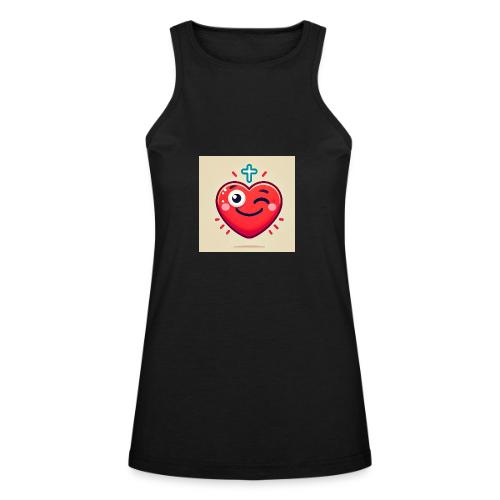 DALLE 2025 09 13 15 56 10 A winking heart sh - American Apparel Women’s Racerneck Tank