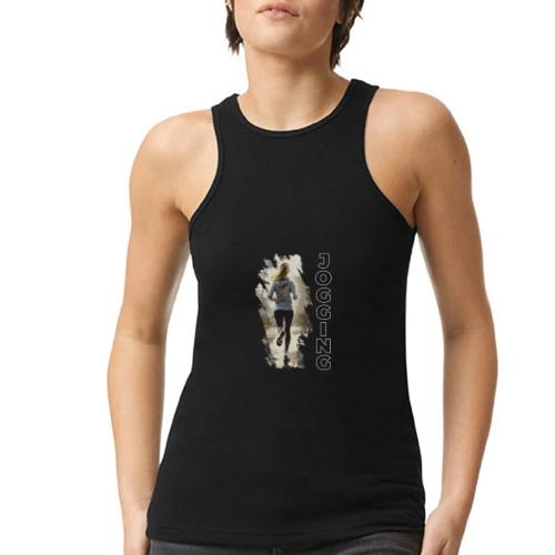 Jogging: Run into Motion - American Apparel Women’s Racerneck Tank