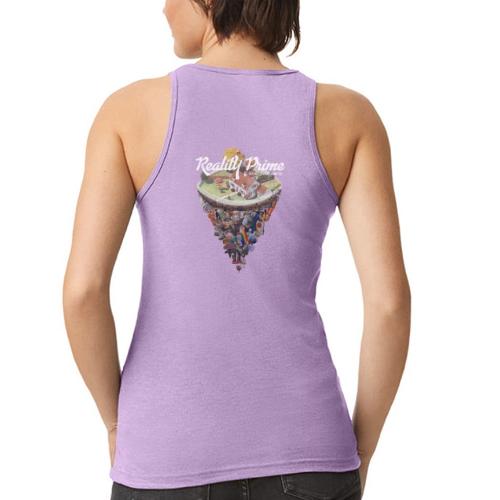 Reality Prime (On Color, Back Design) - American Apparel Women’s Racerneck Tank