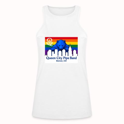 Big Blue Bear - American Apparel Women’s Racerneck Tank