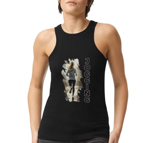 Jogging: Run into Motion - American Apparel Women’s Racerneck Tank