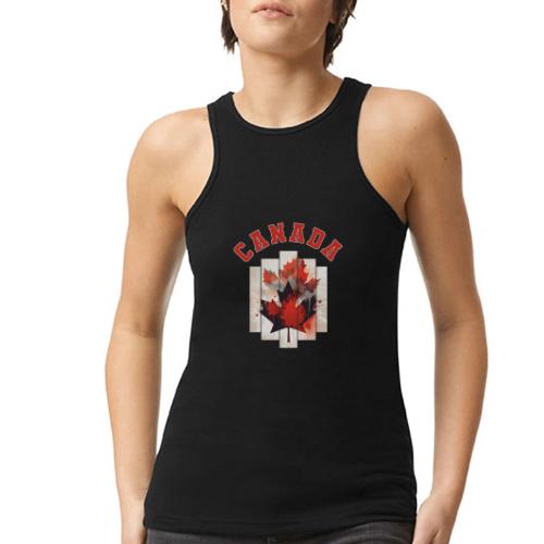 Heart of Canada Art - American Apparel Women’s Racerneck Tank