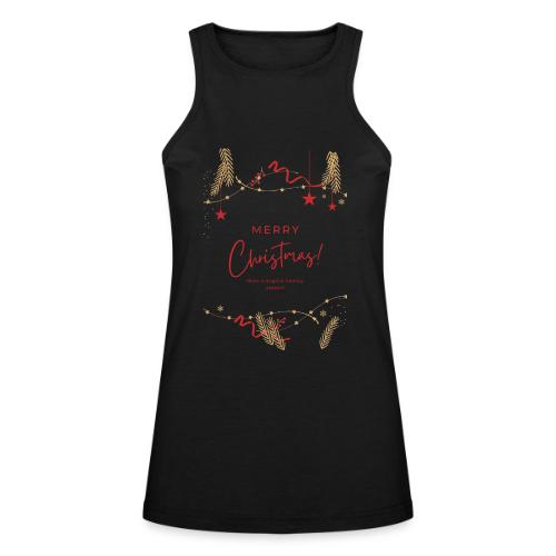 Merry Christmas Typography Design - American Apparel Women’s Racerneck Tank